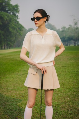 메쉬 하프집업 카라 니트_IVORY-a