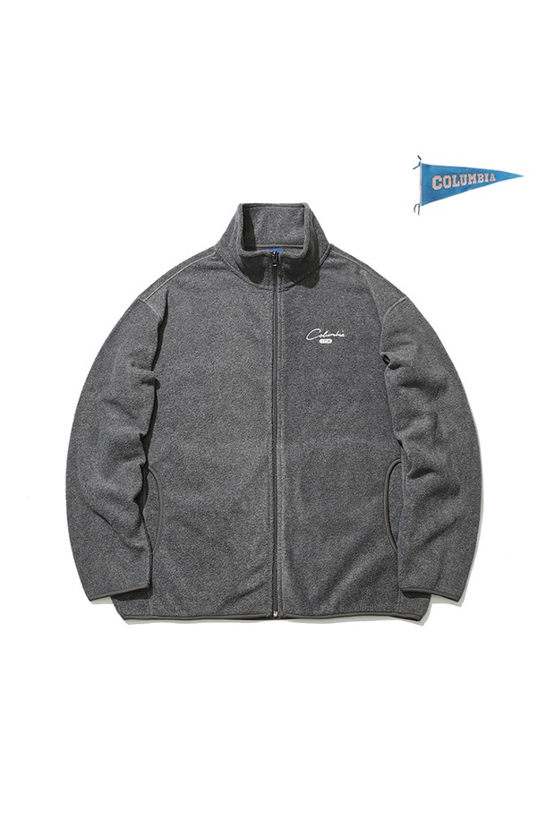 COLUMBIA UNIVERSITY - 플리스 - CU OLDSCHOOL LOGO LIGHT FLEECE ZIP-UP JACKET CM그레이