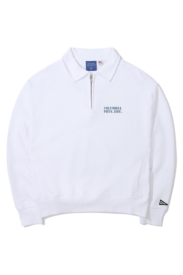 COLUMBIA UNIVERSITY - 스웻셔츠 - C PHYS.EDU. WOMENS TERRY HALF ZU SWEATSHIRTS 화이트