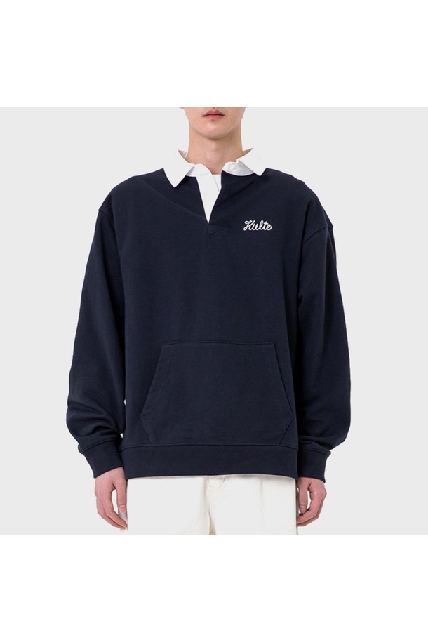 KULTE - 스웨트셔츠 - SCRIPT RUGBY CREWNECK 다크네이비