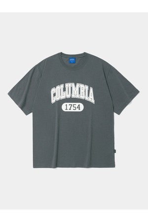 [컬럼비아유니버시티] 1754 아치로고 반팔 티셔츠 차콜
