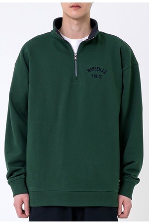 HALF ZIP CREWNECK 그린