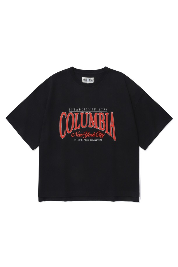 COLUMBIA UNIVERSITY - 반소매 티셔츠 - HERITAGE LOGO WOMEN S/S T-SHIRTS 블랙