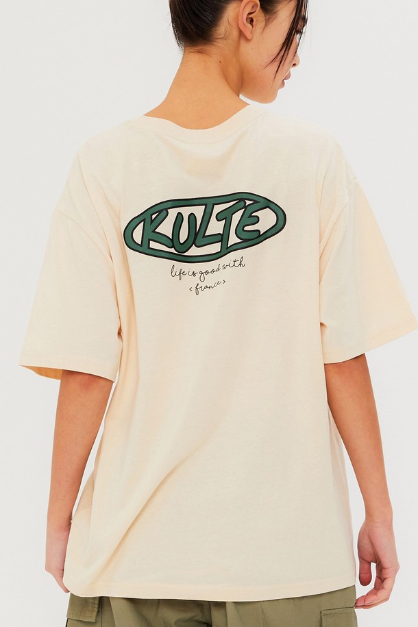 Kulte - 반팔티셔츠 - ORBIT LOGO T-SHIRT IVORY