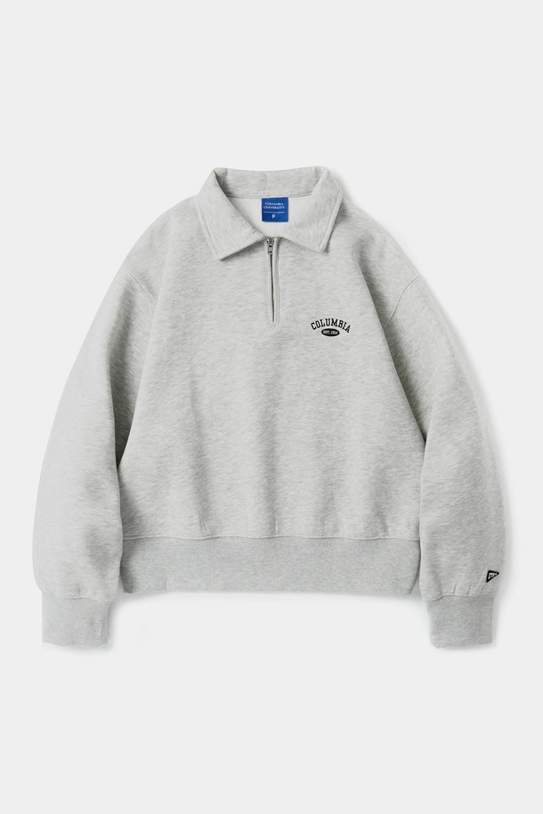 COLUMBIA UNIVERSITY - 스웻셔츠 - SIG ARCH LOGO WOMEN FLEECE H/ZIP SWEATSHIRTS M그레이