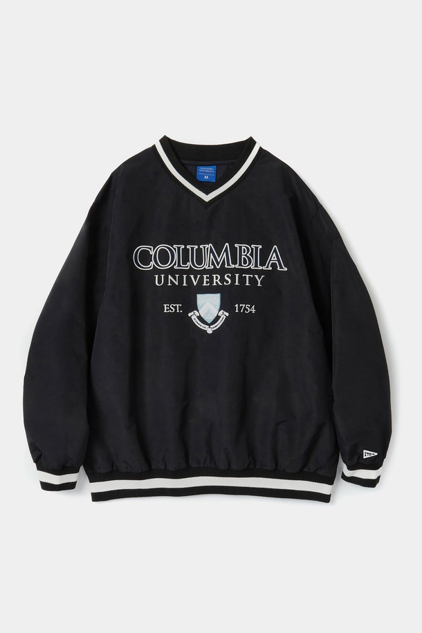 COLUMBIA UNIVERSITY - 스웨트셔츠 - CU SHIELD WOVEN PULLOVER 블랙