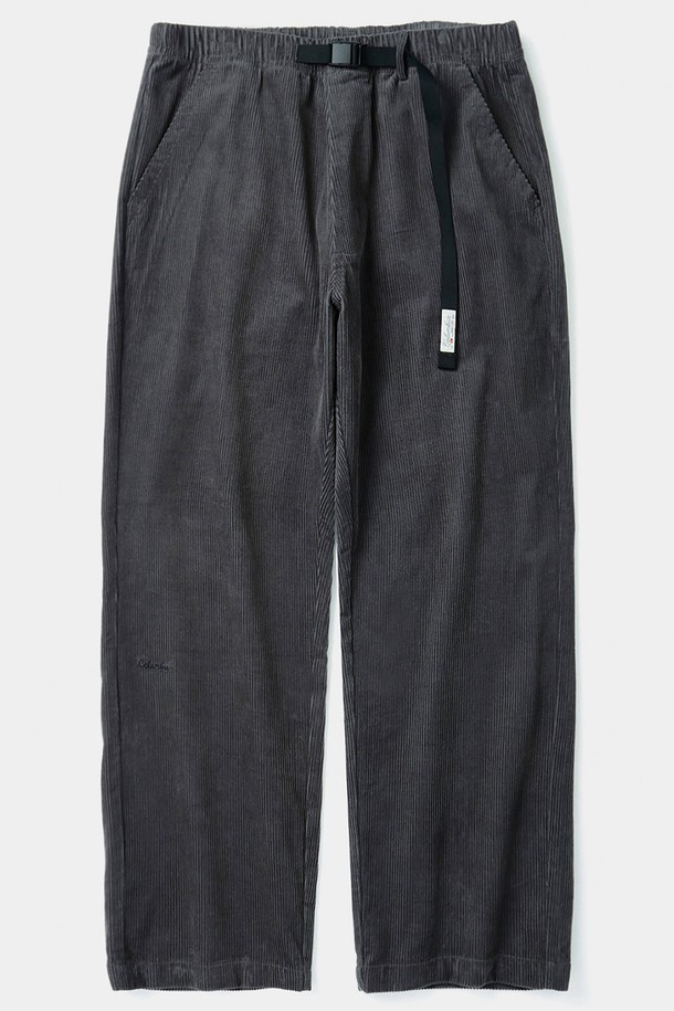 COLUMBIA UNIVERSITY - 캐주얼팬츠 - SL-LABEL BELTED ALL-ROUND CORDUROY PANTS 차콜