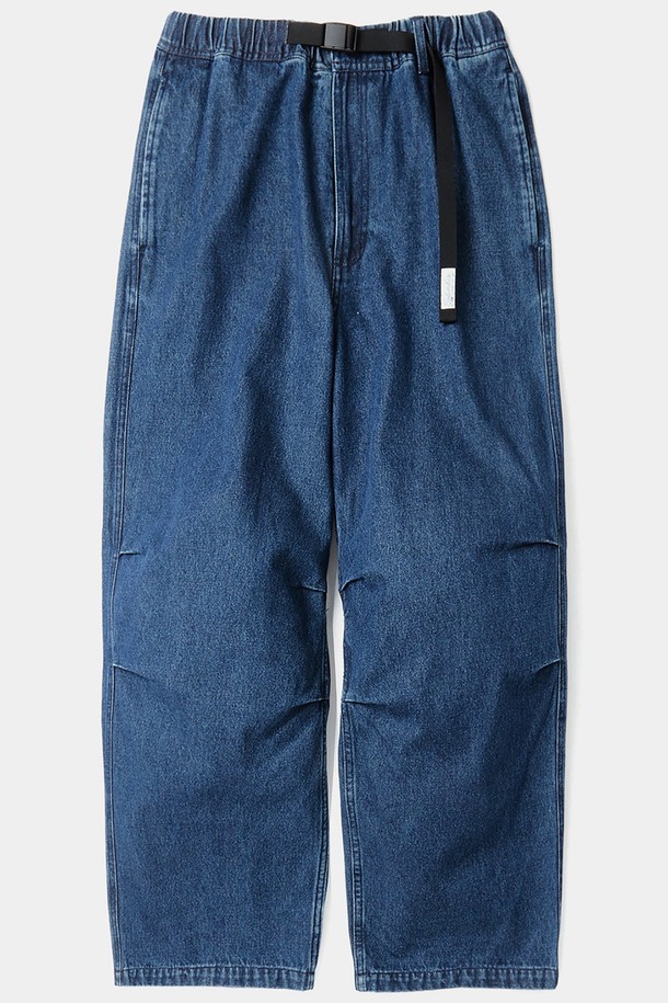 COLUMBIA UNIVERSITY - 데님 - SL-LABEL BELTED PARACHUTE DENIM PANTS 미드나잇데님