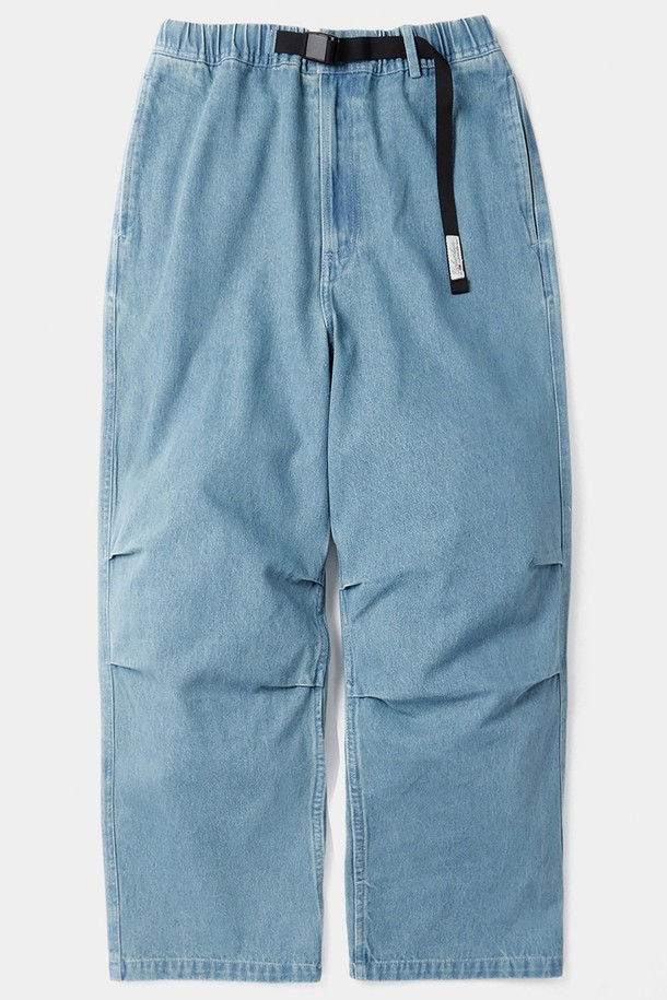 COLUMBIA UNIVERSITY - 데님 - SL-LABEL BELTED PARACHUTE DENIM PANTS 라이트데님