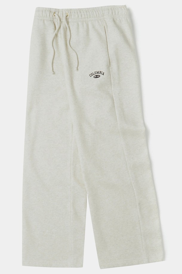 COLUMBIA UNIVERSITY - 트레이닝 팬츠/조거 - SIG ARCH LOGO WOMEN FLEECE SWEAT PANTS 옐로우오트밀