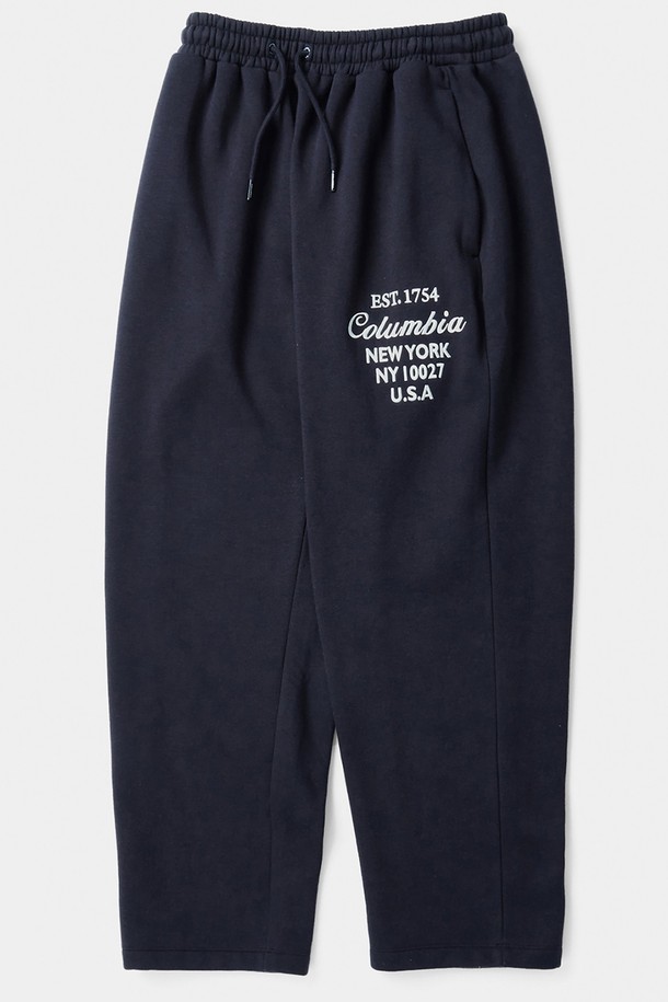 COLUMBIA UNIVERSITY - 조거/스웨트팬츠 - CU BIG SCRIPT FLEECE WIDE SEATPANTS 크라운네이비