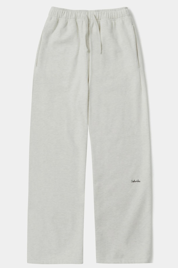 COLUMBIA UNIVERSITY - 조거/스웨트팬츠 - TINY SCRIPT H/FLEECE LOOSE SWEATPANTS 오트밀