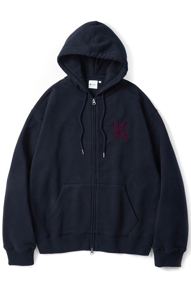 KULTE - 후디 - K boucle zip-up D.navy