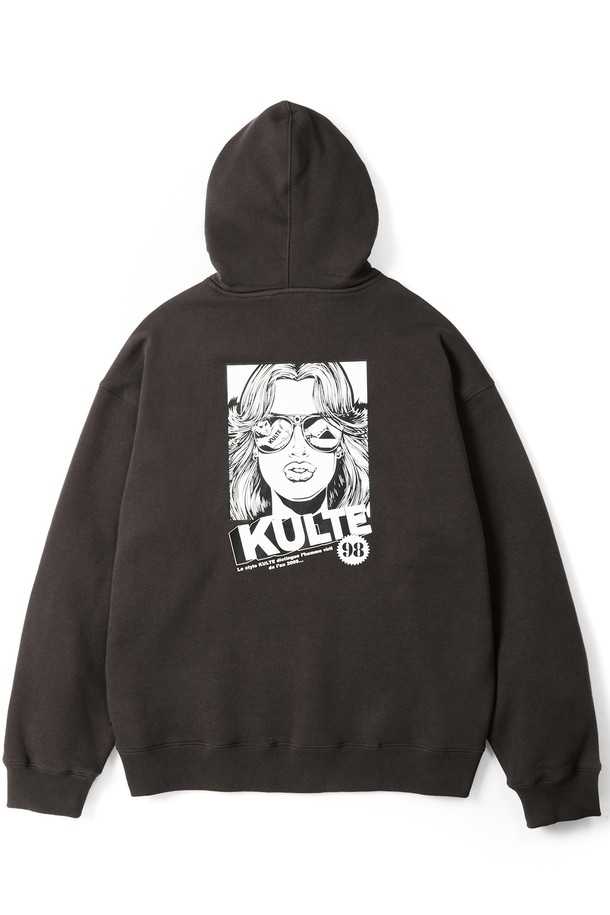 KULTE - 후디 - Vintage girl hoody Brown