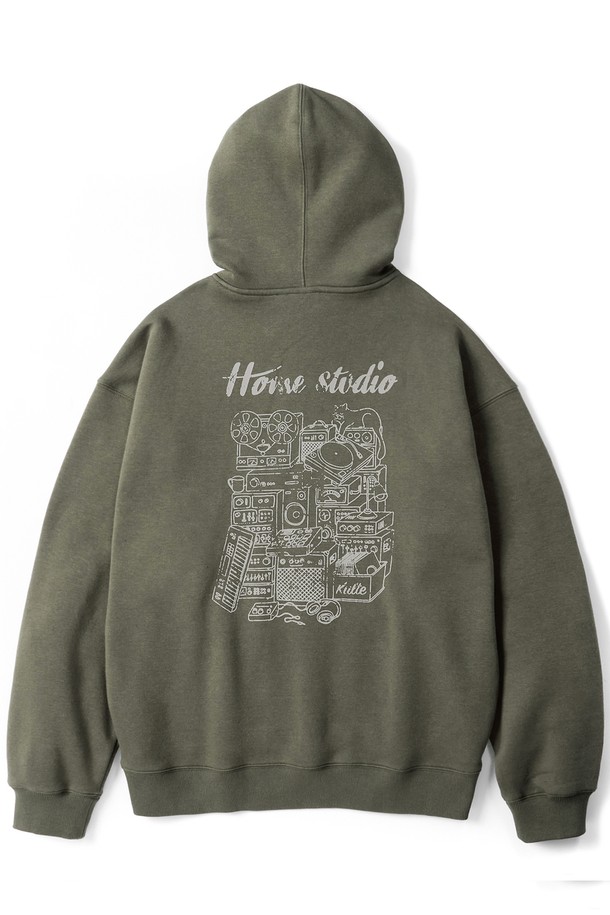 KULTE - 후디 - Home studio hoody Khaki