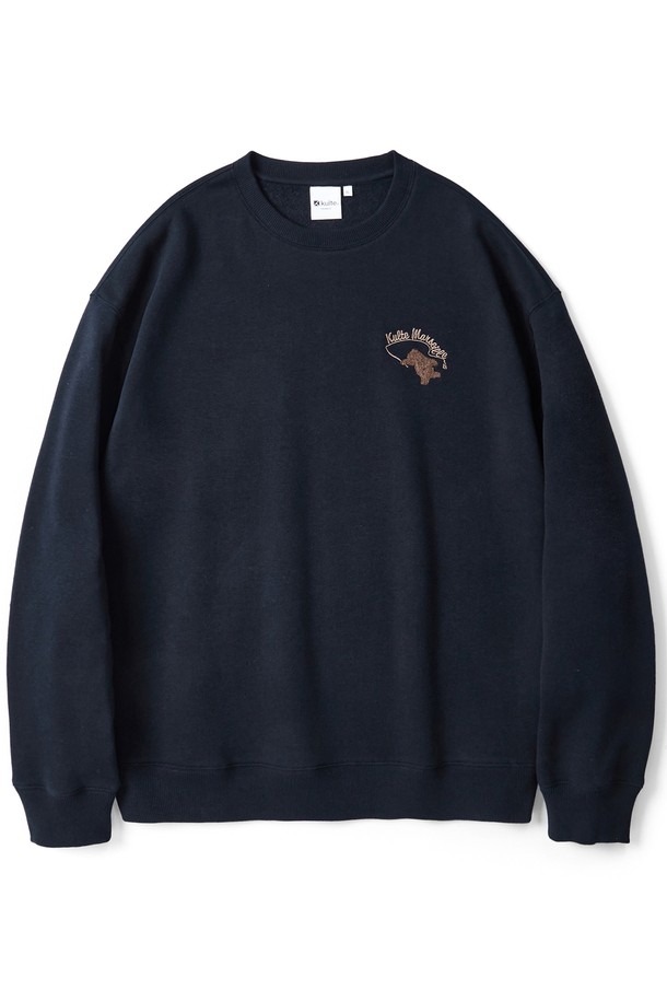 KULTE - 스웨트셔츠 - Fishing bear crewneck D.navy