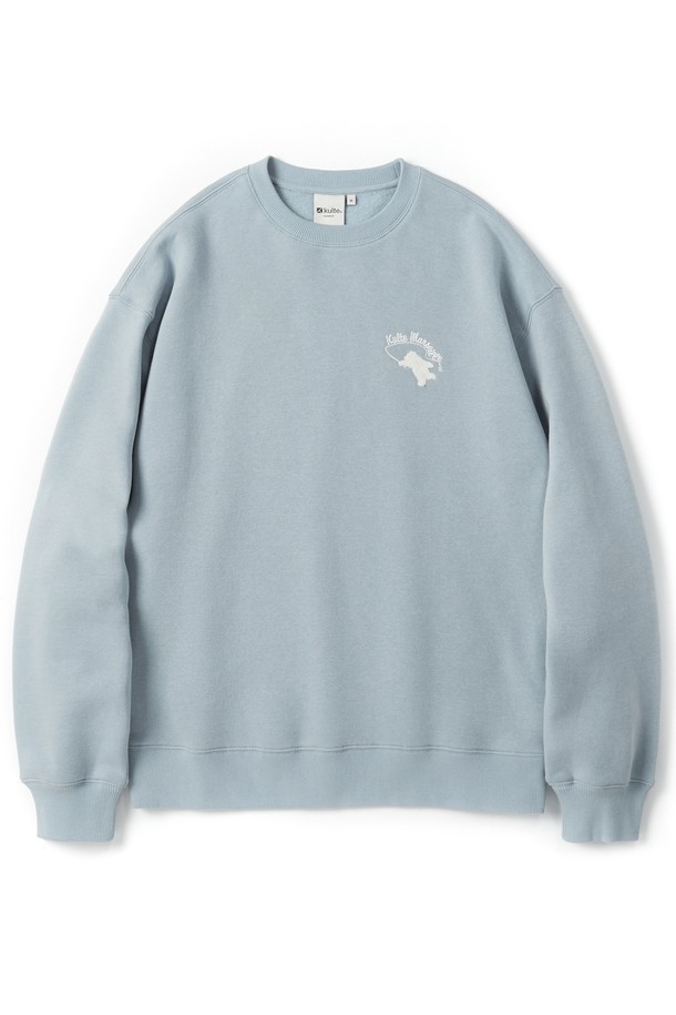 KULTE - 스웨트셔츠 - Fishing bear crewneck L.blue