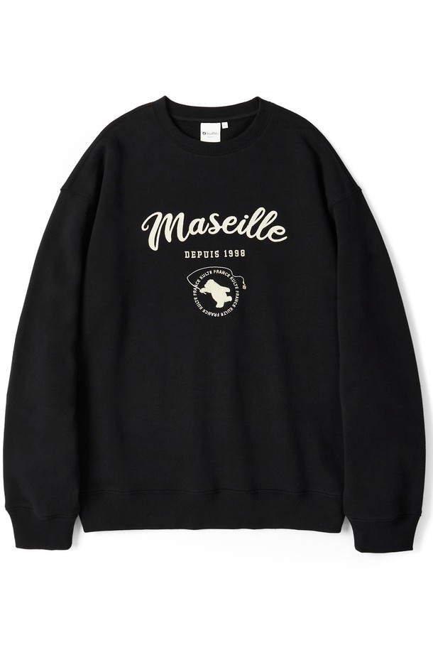 KULTE - 스웨트셔츠 - College chain crewneck Black