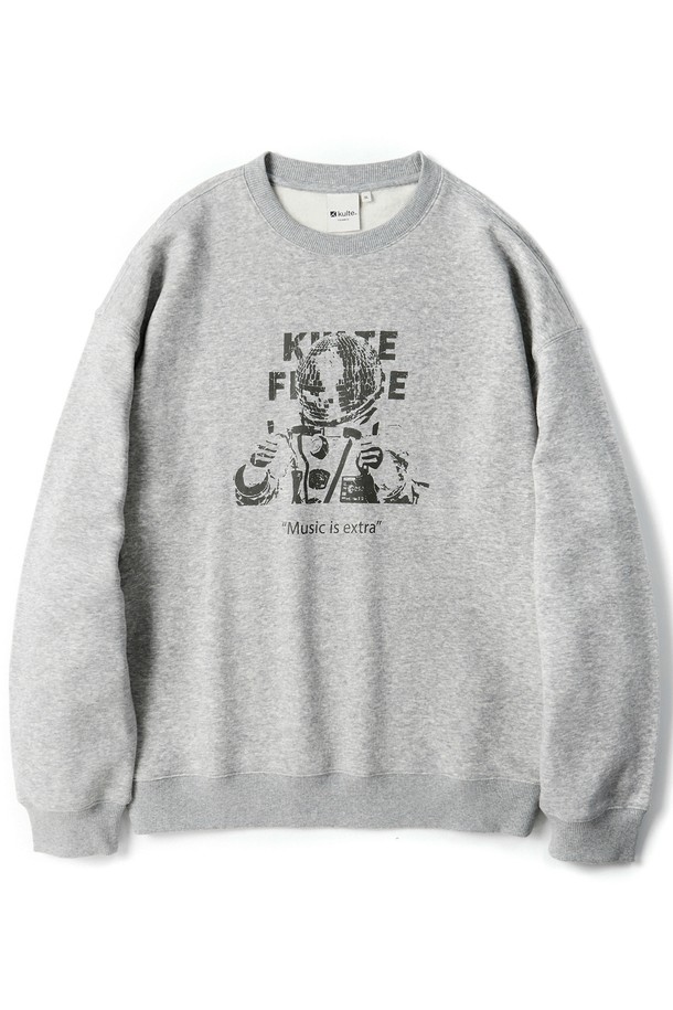 KULTE - 스웨트셔츠 - Music astronaut crewneck M.grey