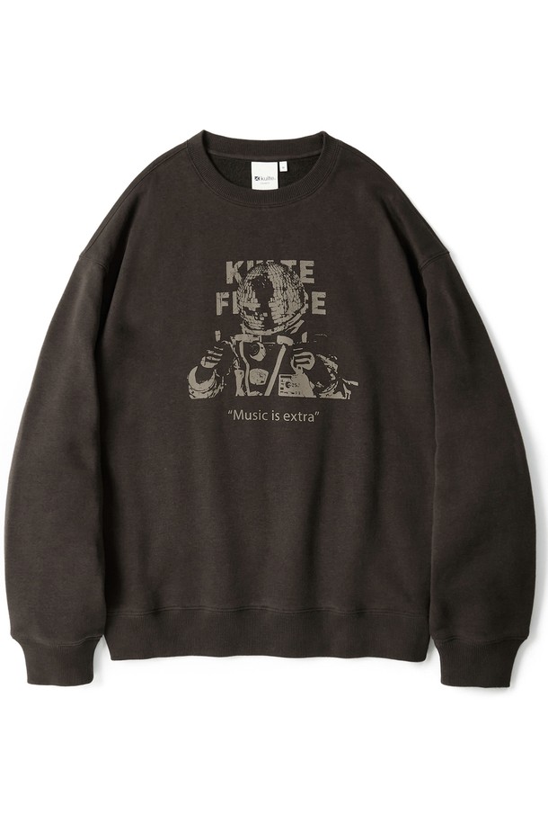 KULTE - 스웨트셔츠 - Music astronaut crewneck Brown