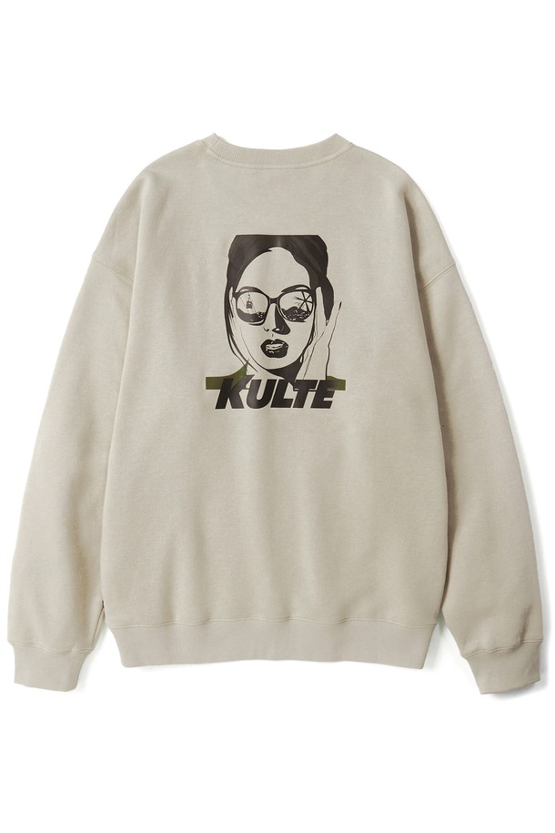 KULTE - 스웨트셔츠 - Sunglass girl crewneck L.beige