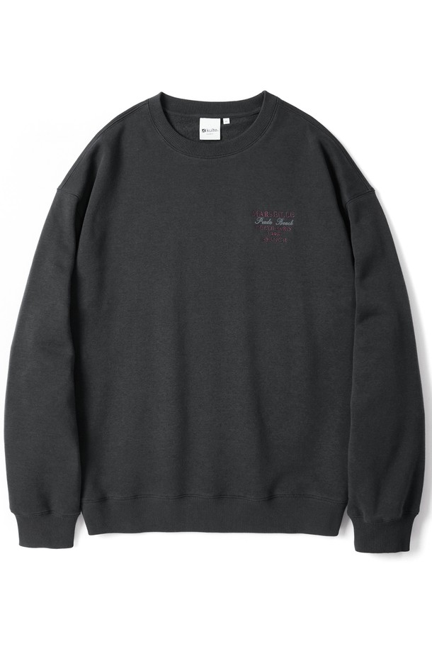 KULTE - 스웨트셔츠 - Small lettering crewneck Grey