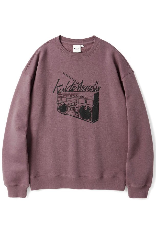 KULTE - 스웨트셔츠 - Retro radio crewneck D.pink