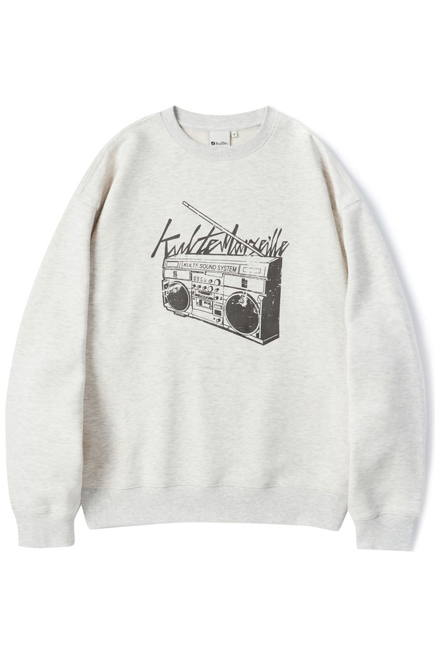 KULTE - 스웨트셔츠 - Retro radio crewneck O.B.melange