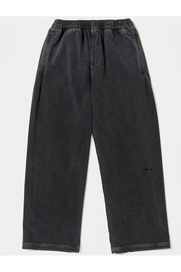 COLUMBIA UNIVERSITY - 조거/스웨트팬츠 - TINY SCRIPT DENIM TERRY LOOSE SWEATPANTS 블랙데님