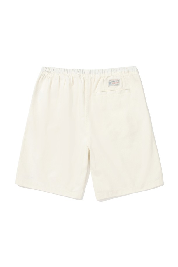 COLUMBIA UNIVERSITY - 하프팬츠 - SL-LABEL BELTED COTTON SHORTS PANTS 아이보리