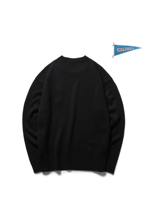 COLUMBIA UNIVERSITY - 스웨터 - UNIVERSITY C LOGO SWEATER 블랙