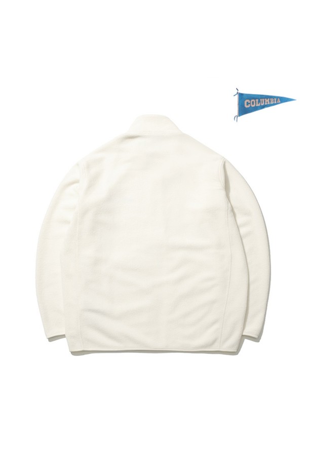 COLUMBIA UNIVERSITY - 플리스 - CU ARCH LOGO LIGHT FLEECE ZIP-UP JACKET 크림