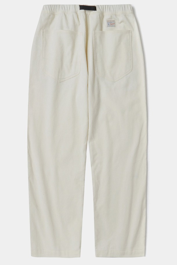 COLUMBIA UNIVERSITY - 캐주얼팬츠 - SL-LABEL BELTED ALL-ROUND CORDUROY PANTS 크림