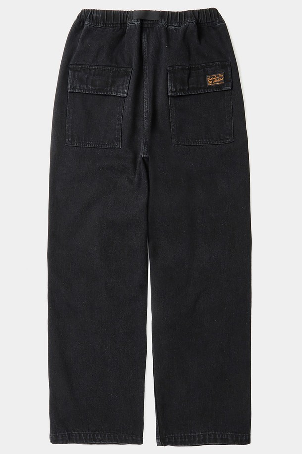 COLUMBIA UNIVERSITY - 데님 - SL-LABEL BELTED PARACHUTE DENIM PANTS 블랙데님