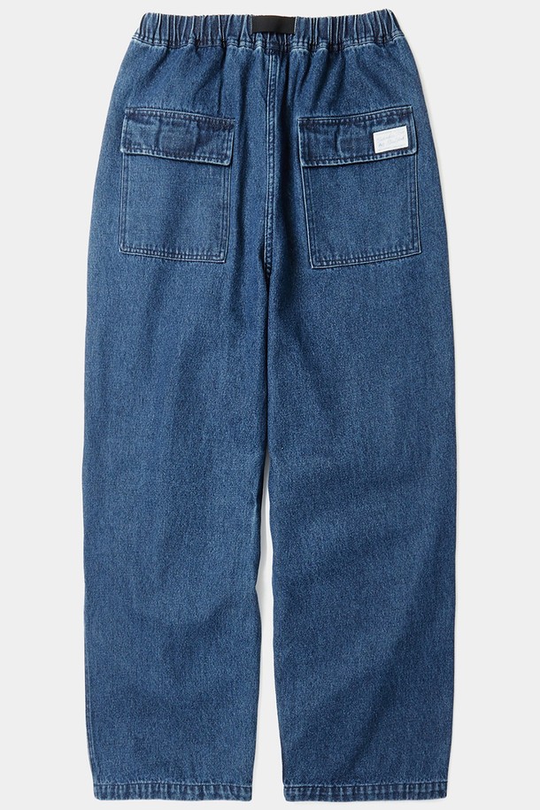 COLUMBIA UNIVERSITY - 데님 - SL-LABEL BELTED PARACHUTE DENIM PANTS 미드나잇데님