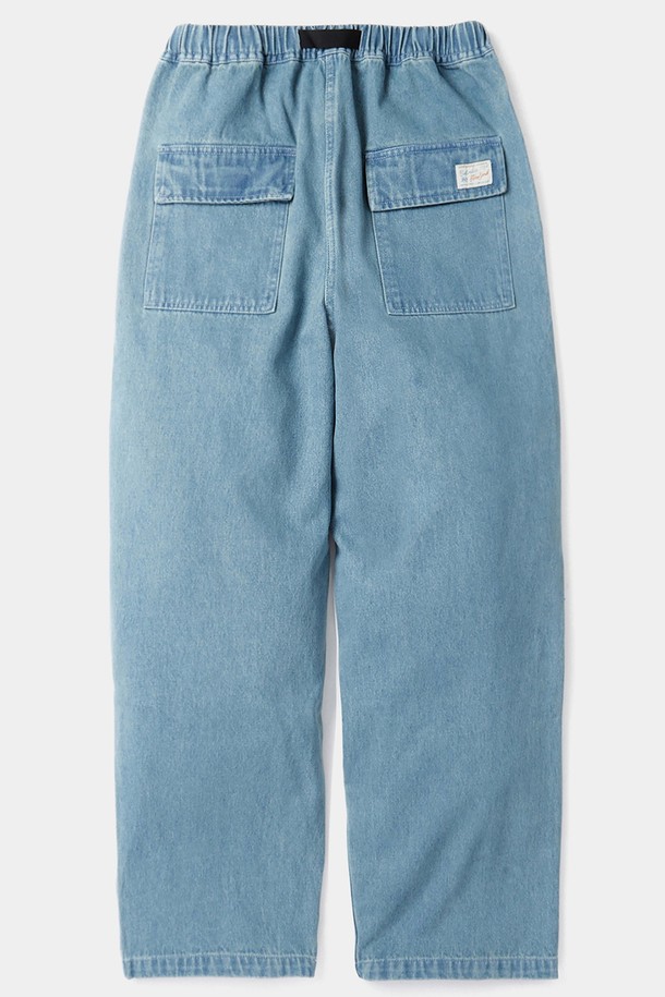 COLUMBIA UNIVERSITY - 데님 - SL-LABEL BELTED PARACHUTE DENIM PANTS 라이트데님