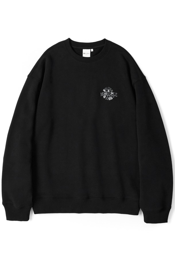 KULTE - 스웨트셔츠 - Swirl logo crewneck Black