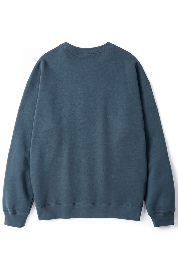 KULTE - 스웨트셔츠 - Small lettering crewneck Blue