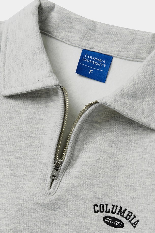 COLUMBIA UNIVERSITY - 스웻셔츠 - SIG ARCH LOGO WOMEN FLEECE H/ZIP SWEATSHIRTS M그레이