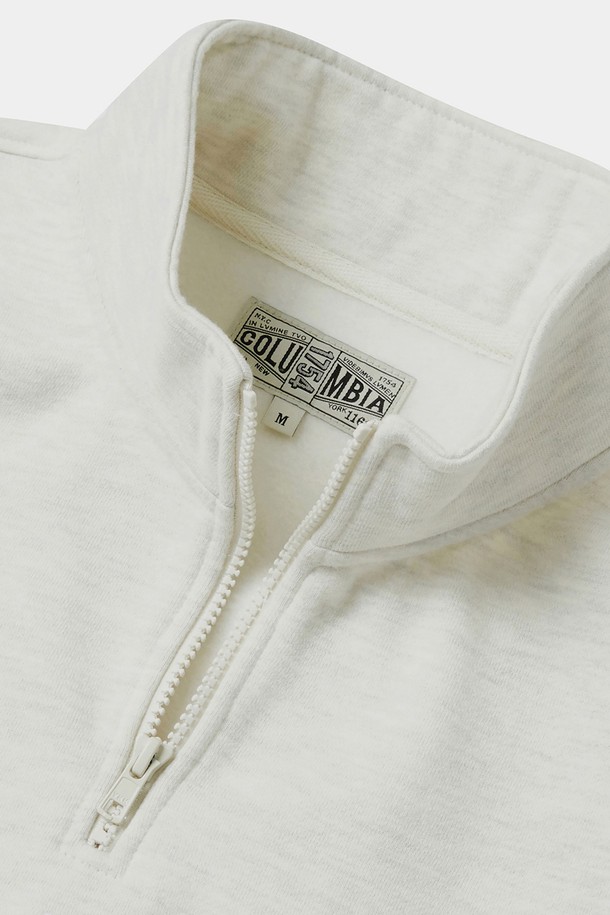 COLUMBIA UNIVERSITY - 스웨트셔츠 - CU BIG ARCH H/FLEECE H/ZIP SWEATSHIRTS 오트밀