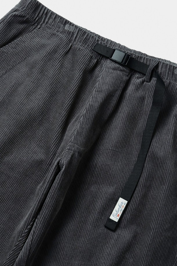 COLUMBIA UNIVERSITY - 캐주얼팬츠 - SL-LABEL BELTED ALL-ROUND CORDUROY PANTS 차콜