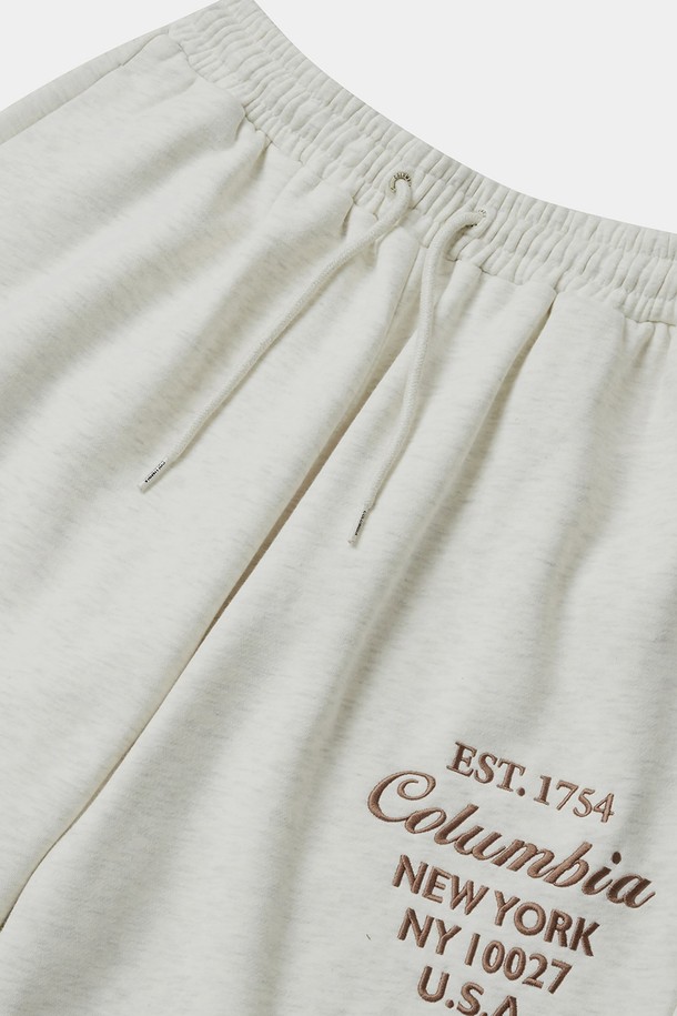 COLUMBIA UNIVERSITY - 조거/스웨트팬츠 - CU BIG SCRIPT FLEECE WIDE SEATPANTS 오트밀