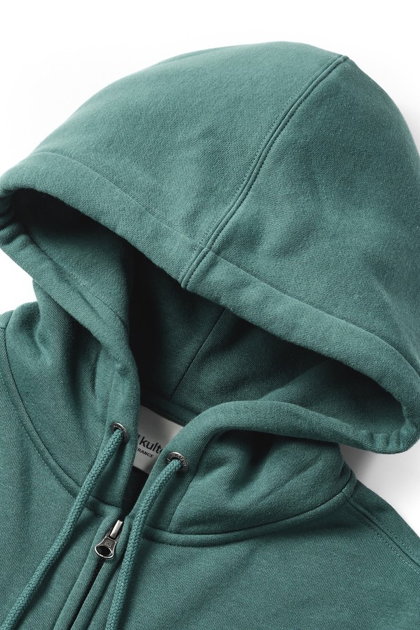 KULTE - 후디 - Palm tree zip-up D.green