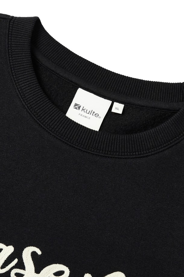 KULTE - 스웨트셔츠 - College chain crewneck Black