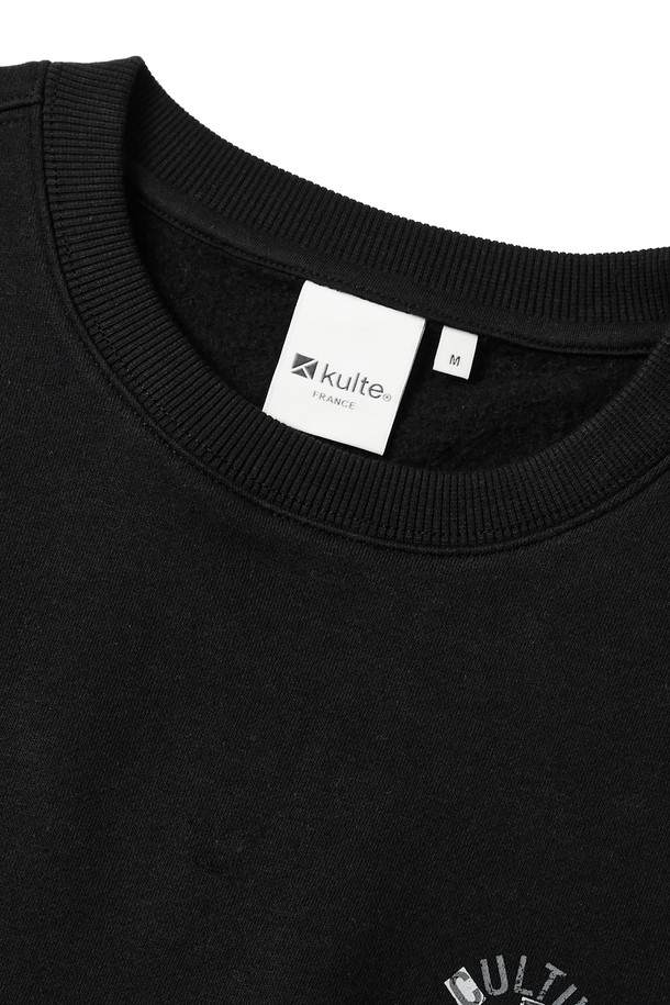 KULTE - 스웨트셔츠 - Swirl logo crewneck Black