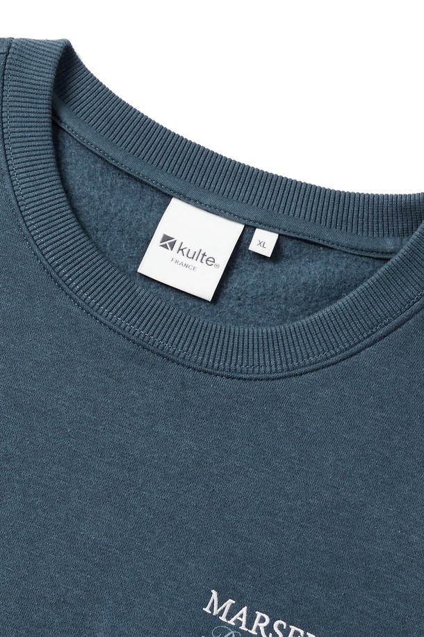 KULTE - 스웨트셔츠 - Small lettering crewneck Blue