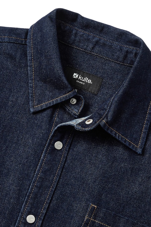 KULTE - 캐주얼셔츠 - Washed work denim shirt Indigo