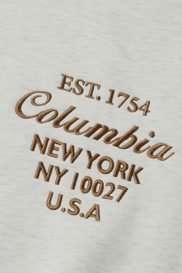 COLUMBIA UNIVERSITY - 스웻셔츠 - CU BIG SCRIPT WOMEN TERRY SWEATSHIRTS 오트밀