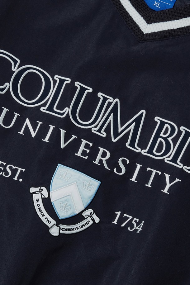 COLUMBIA UNIVERSITY - 스웨트셔츠 - CU SHIELD WOVEN PULLOVER 크라운네이비