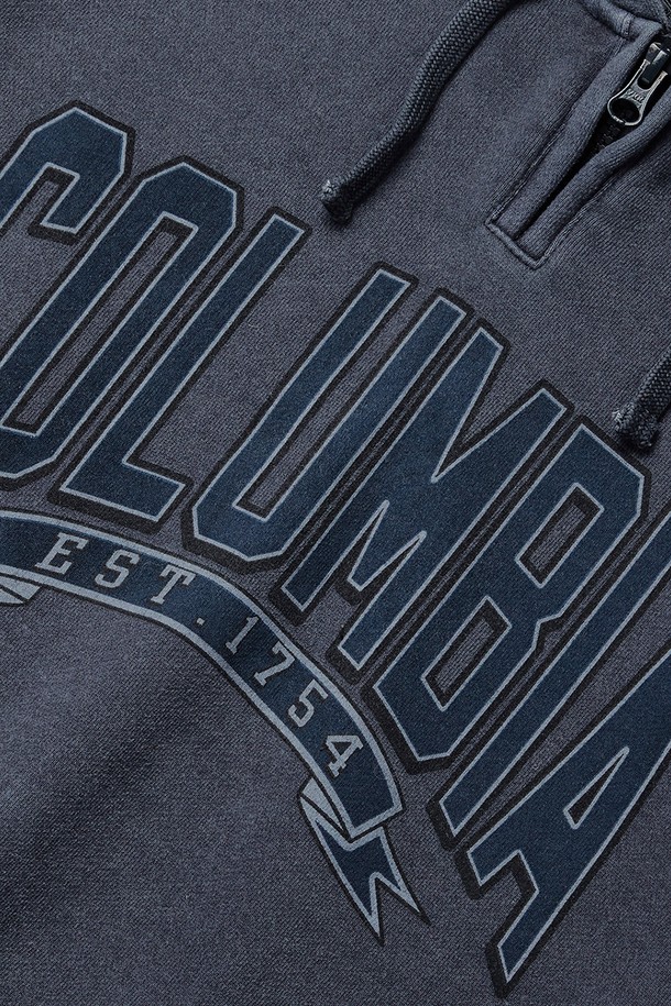 COLUMBIA UNIVERSITY - 후디 - CU 80S VINTAGE H/FLEECE H/ZIP DYEING HOODIE 크라운네이비